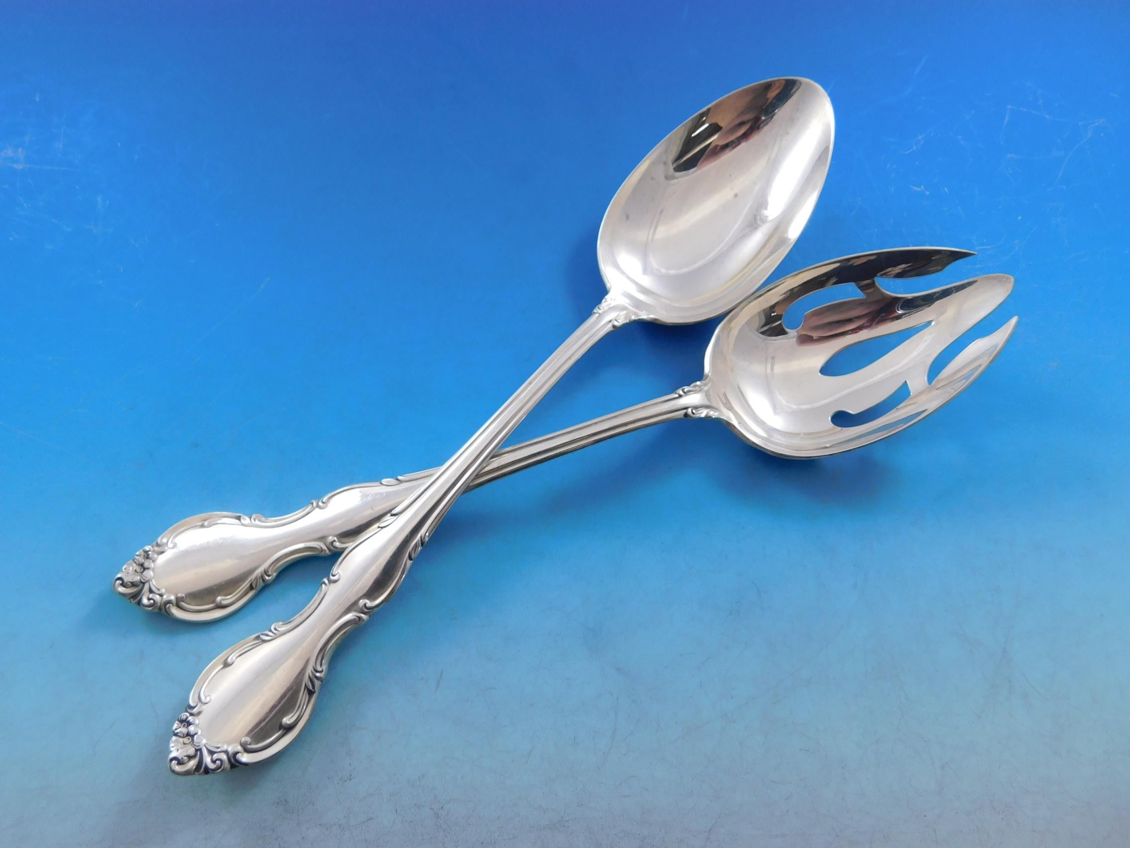 Mid-20th Century Pirouette by Alvin Sterling Silver Flatware Set for 8 Service 45 pieces For Sale