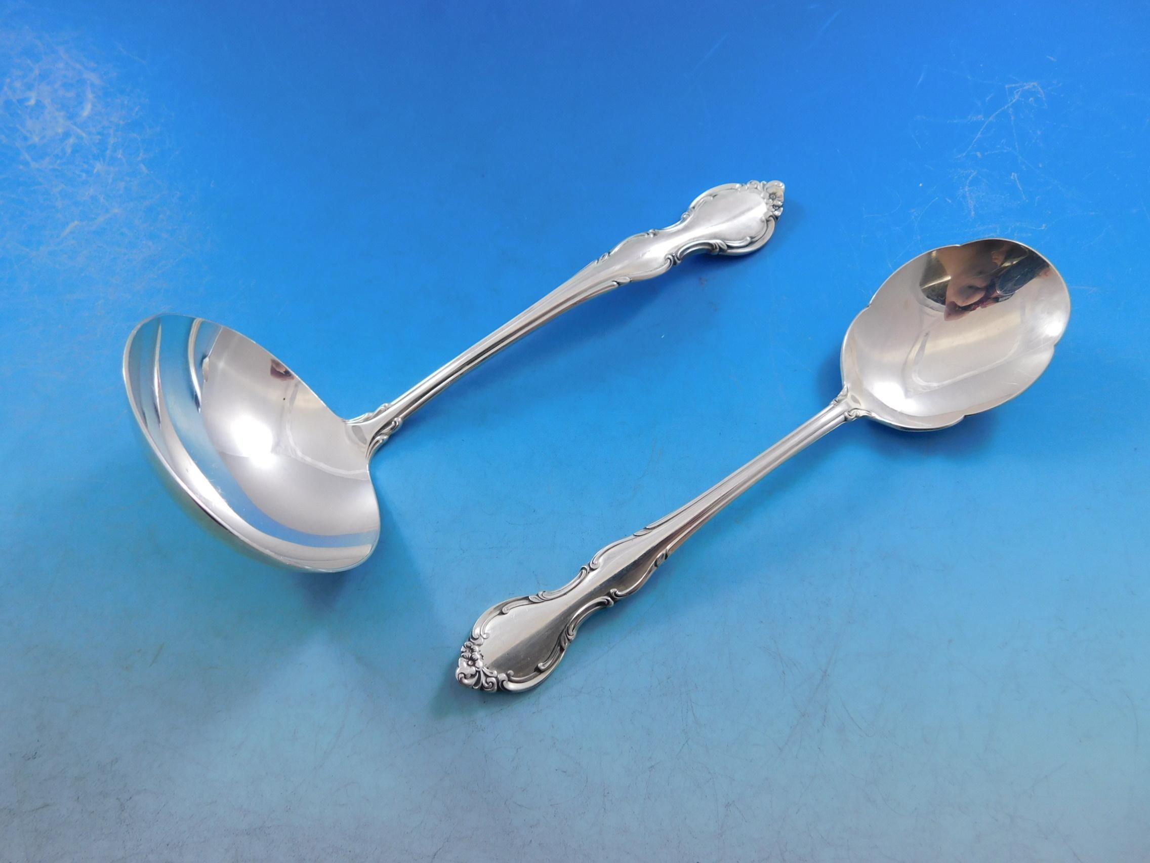 Mid-20th Century Pirouette by Alvin Sterling Silver Flatware Set for 8 Service 45 pieces For Sale
