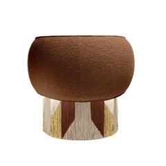 Pirouette Clu Brauner drehbarer Sessel von Lorenza Bozzoli