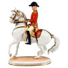 Cheval Pirouette de l'école d'équitation espagnole de Vienne, par Augarten, 20e