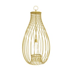 Lampada a sospensione decorativa contemporanea Pirouette II Gold Steel di JSPR