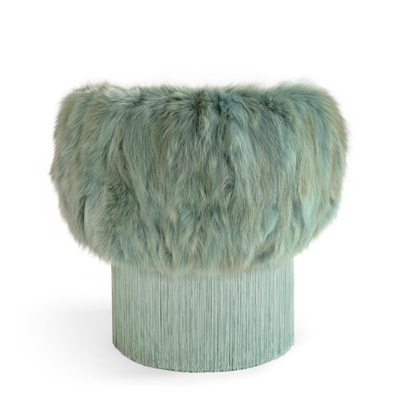 Fauteuil de coyote vert Pirouette Tiffany par Lorenza Bozzoli Couture Neuf - En vente à Milan, IT