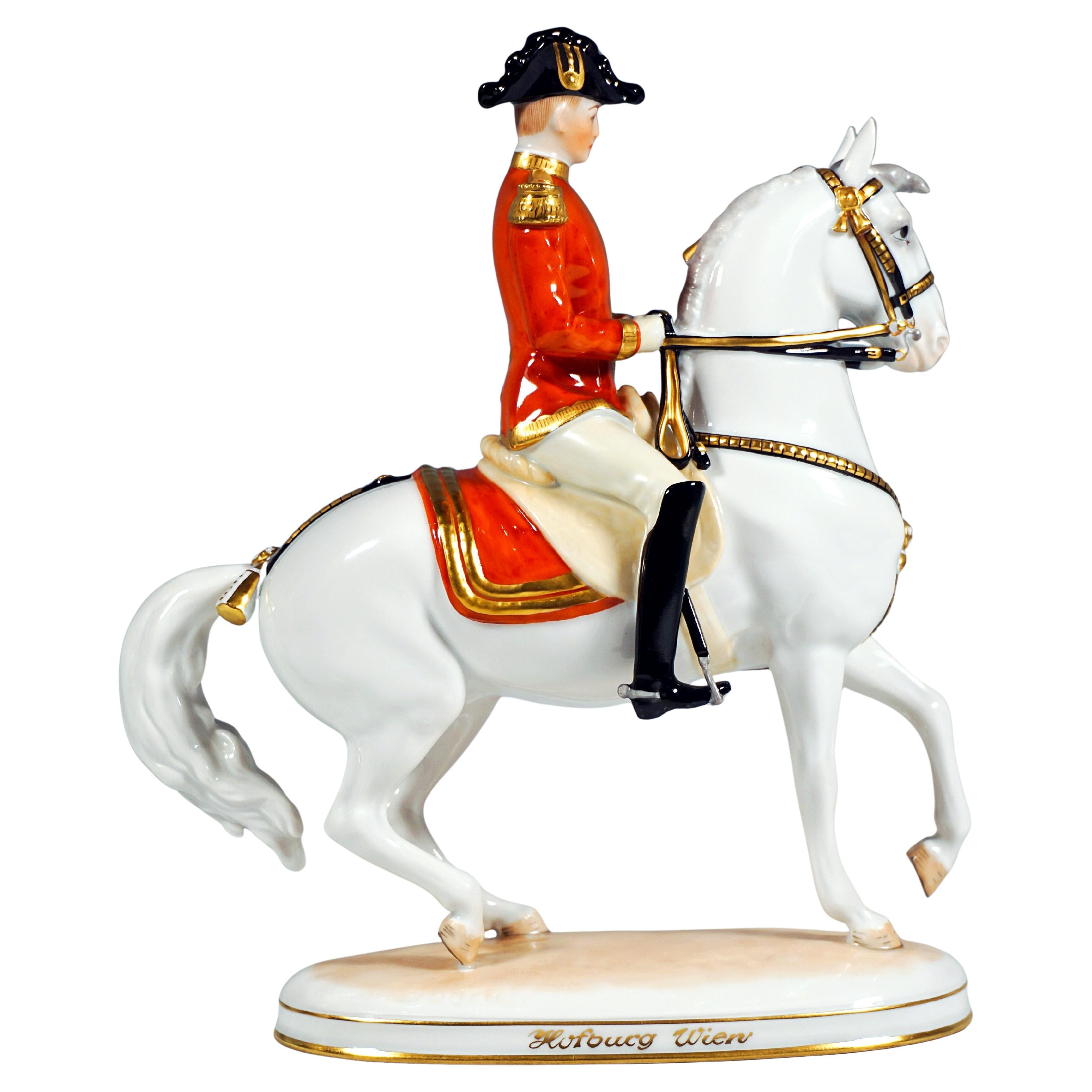 Pirouette avec cavalier, Spanish School I.C., cheval d'Augarten, C.C. en vente