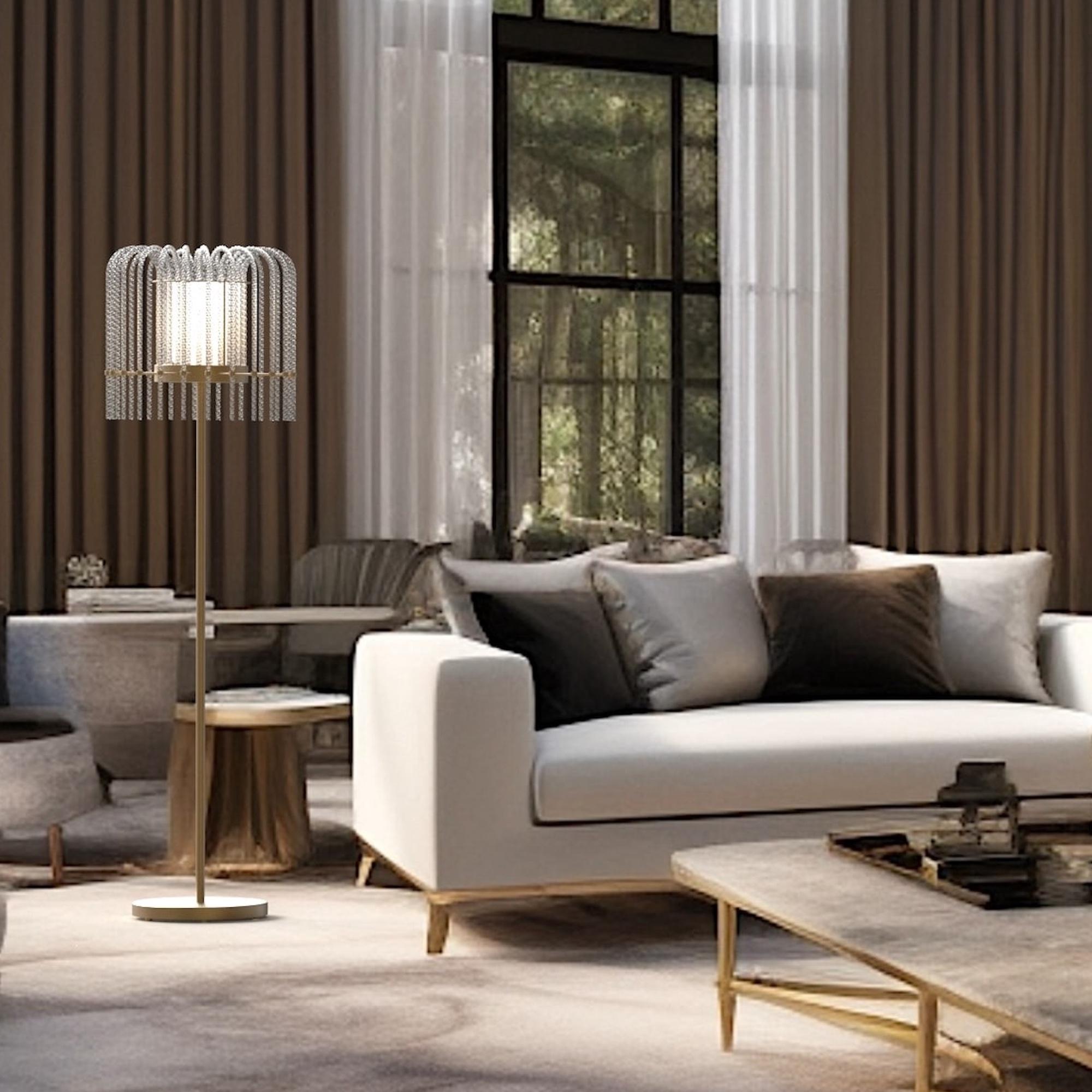 PISANI Stehlampe 1 Licht Led Modernes Design Kunstvolles Muranoglas im Angebot 5