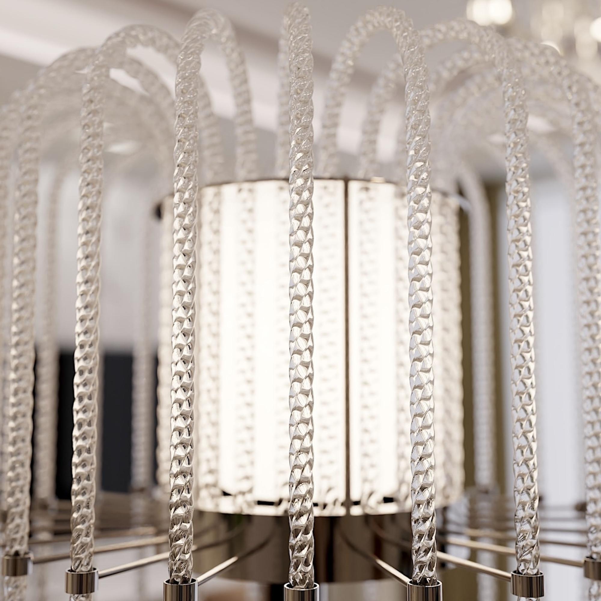 PISANI Stehlampe 1 Licht Led Modernes Design Kunstvolles Muranoglas (Metall) im Angebot
