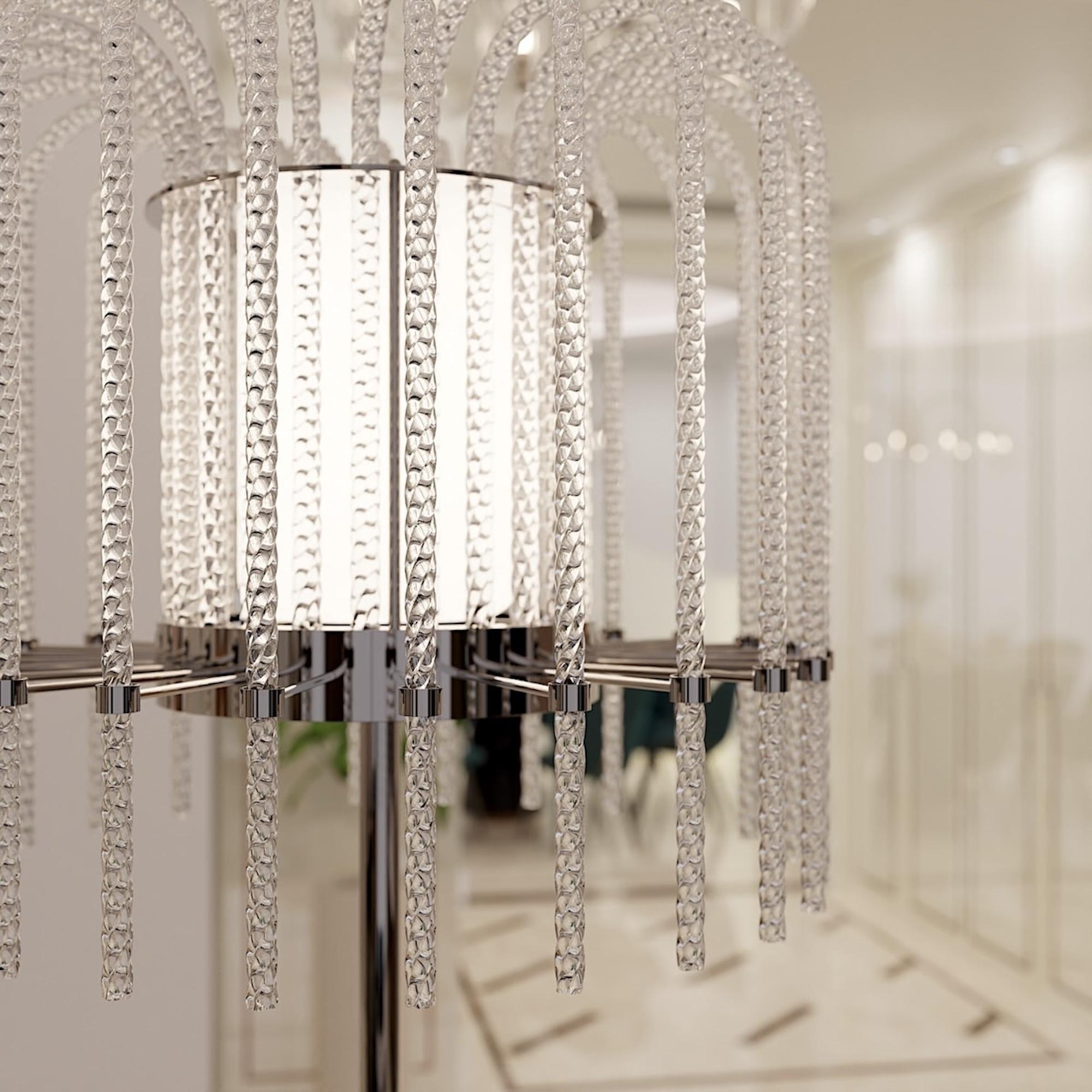PISANI Stehlampe 1 Licht Led Modernes Design Kunstvolles Muranoglas im Angebot 3