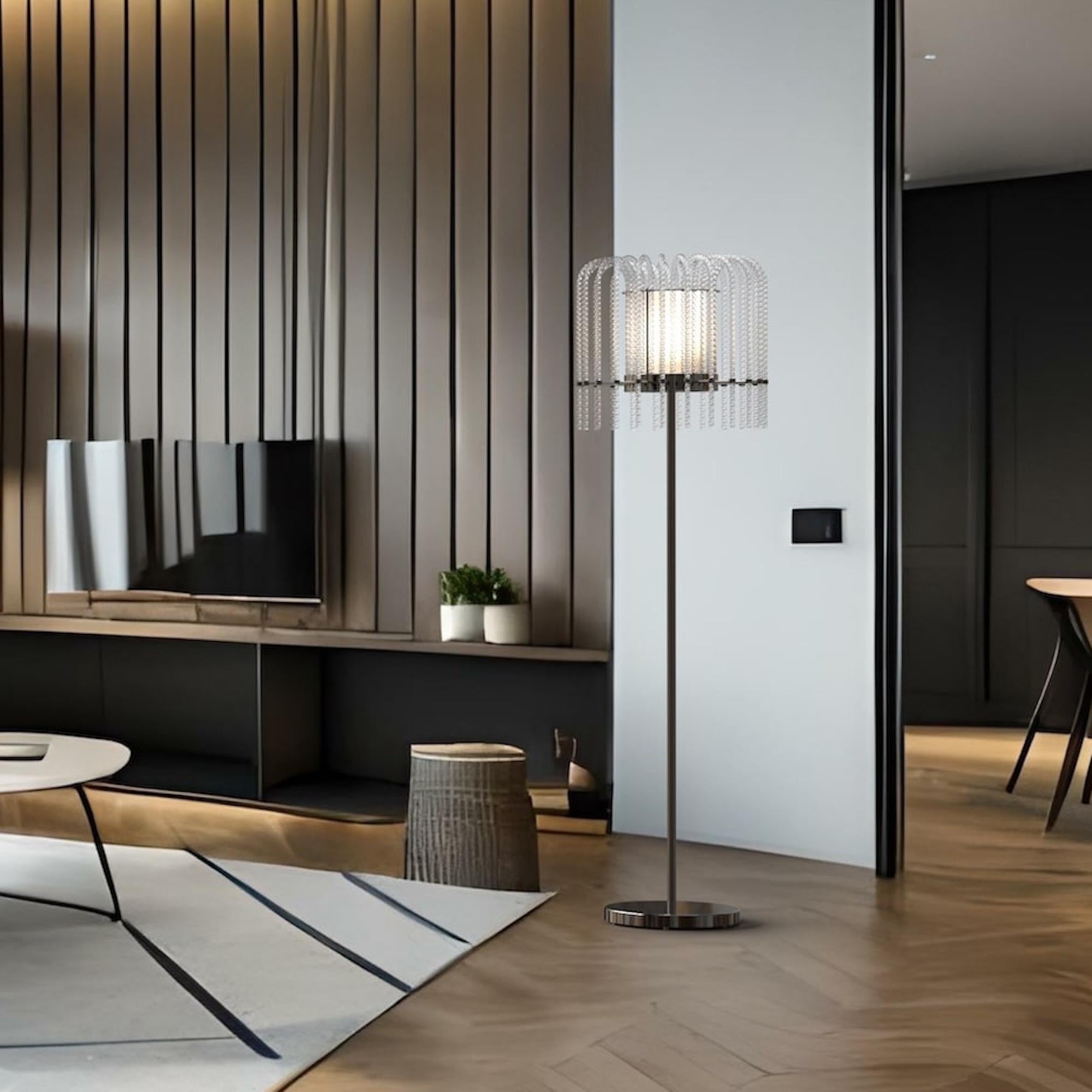 PISANI Stehlampe 1 Licht Led Modernes Design Kunstvolles Muranoglas im Angebot 4