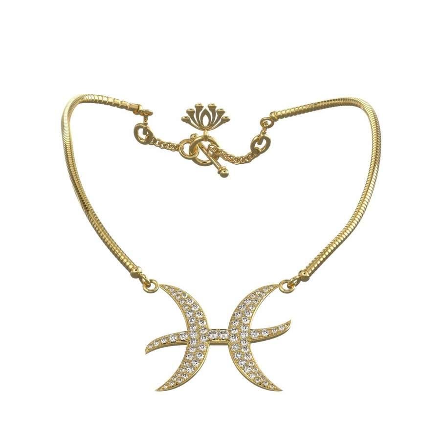 Donna Collana zodiacale staccabile 3-in-1 Twin Elegance Pisces in vendita