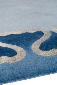 Pisces Hand-knotted 14'x10' Rug in Wool & Silk By Martin Brudnizki