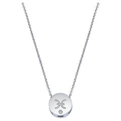 Pisces Zodiac (Fishes) Sign Gold And Diamond Necklace