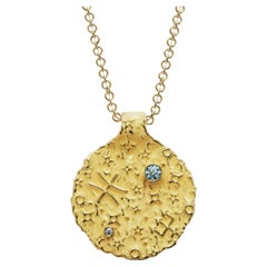 Fische Zodiac Anhänger -14K Gold - Astrologie Halskette von Oltremare Gioielli