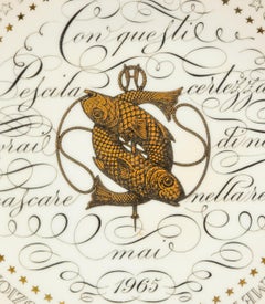 Pisces, Zodiac Plate Series by Piero Fornasetti, 1965