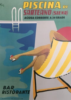 "Piscina Di Sarteano" Original Vintage Poster, 1962