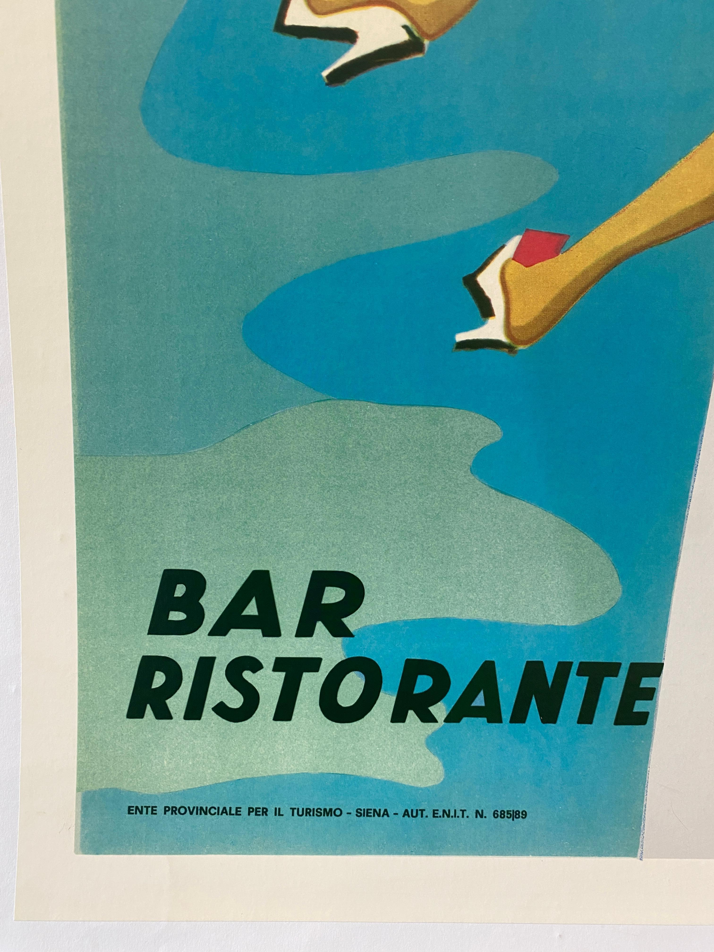 Original-Vintage-Poster „Piscina Di Sarteano“, 1962 im Angebot 1