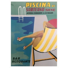 "Piscina Di Sarteano" Poster originale d'epoca, 1962