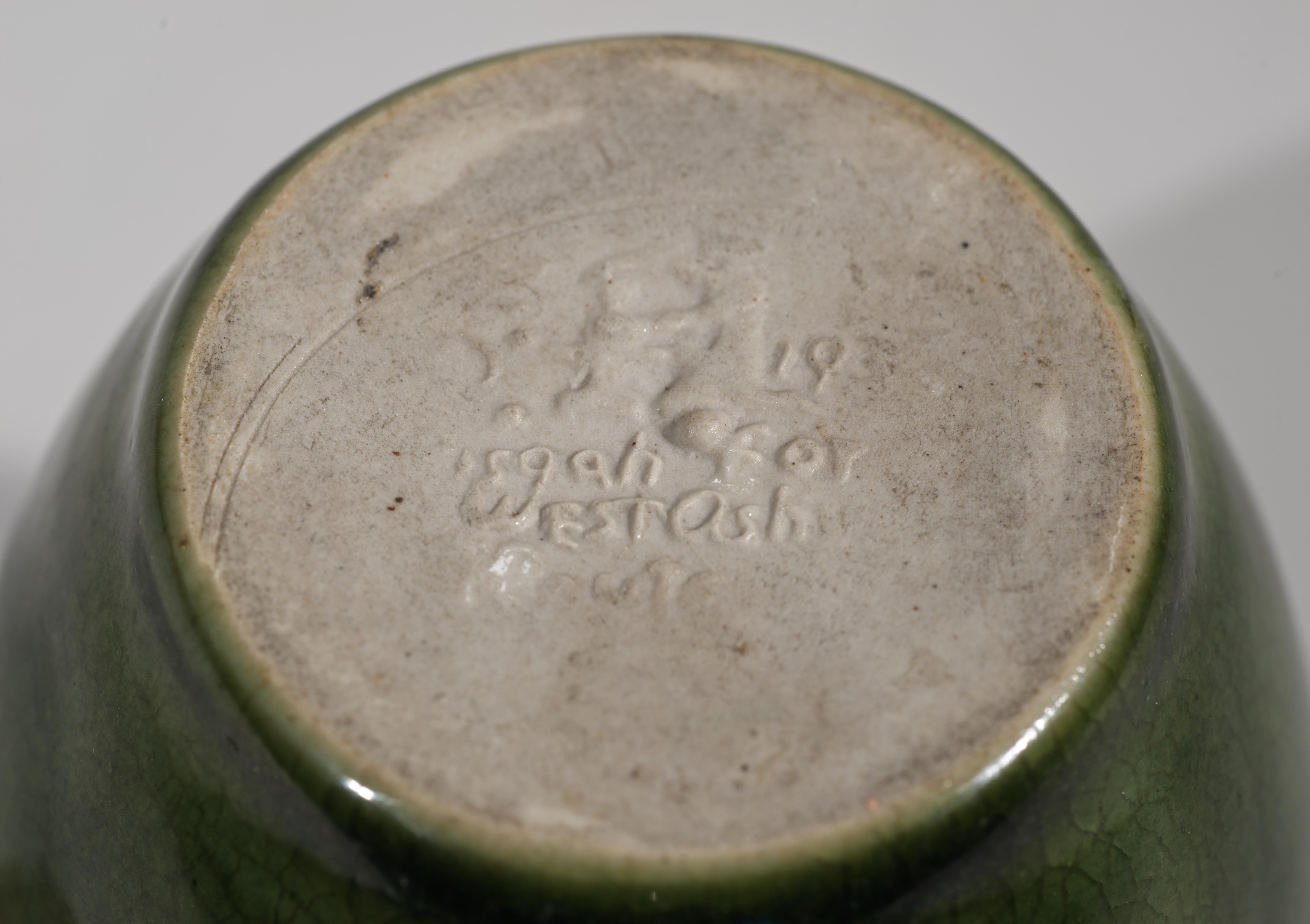 Americano Vasetto di zenzero della foresta di Pisgah con coperchio, North Carolina Studio Pottery, anni '30 in vendita