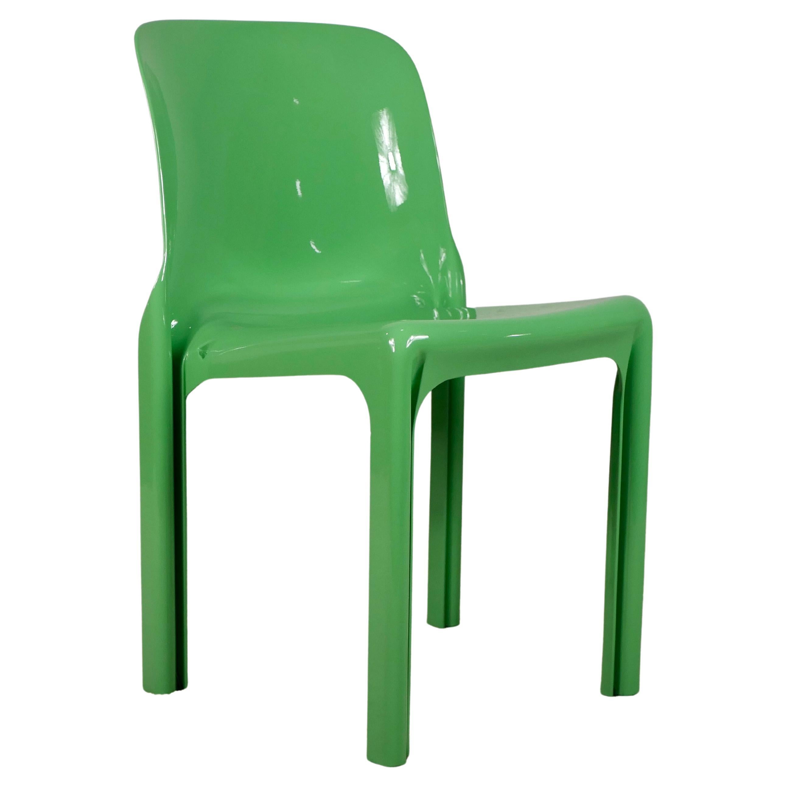 Pistacchio Green Selene Chairs by Vico Magistretti for Artemide