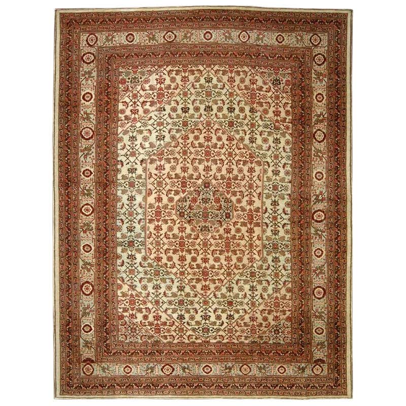Vintage Persian Mahi Fish Design Tabriz Rug with Traditional Style For ...