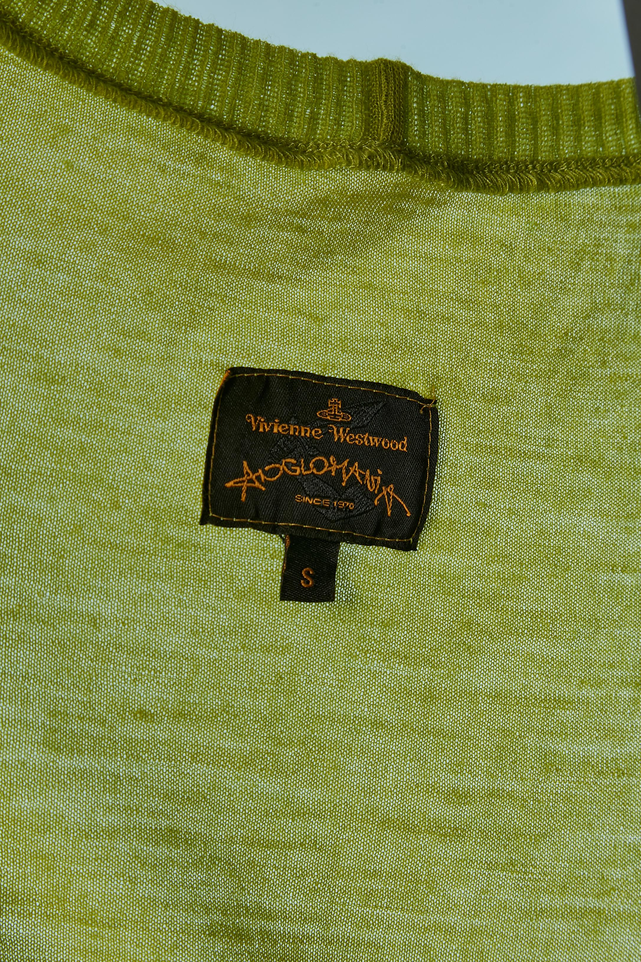Pistachio green sleeveless sweater Vivienne Westwood Anglomania  For Sale 2