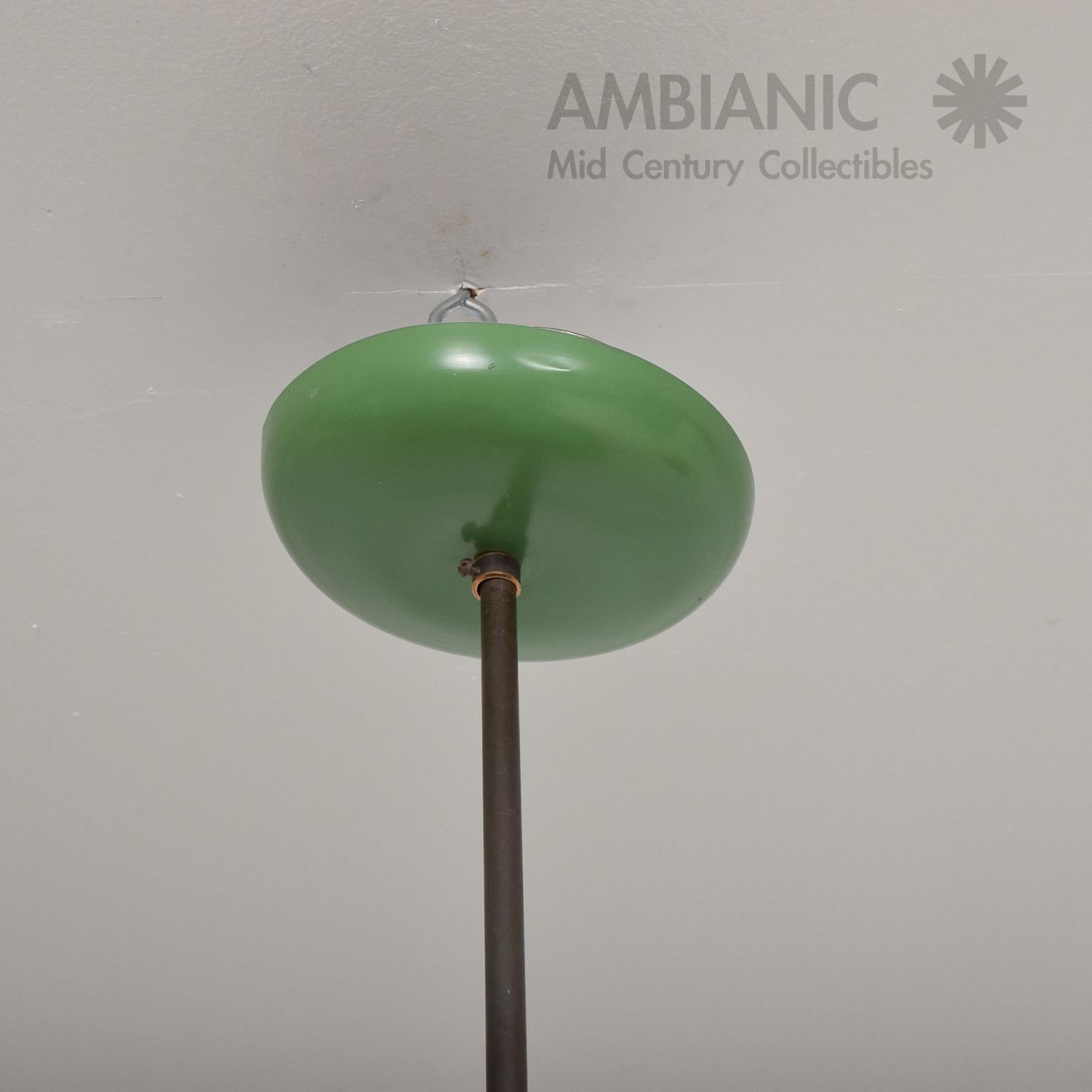 Pistachio Green Tiered Italian Chandelier Lamp Mid-Century Modern, Italy, 1950s 1