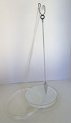 Pit & Pendulum Minimalist Modern Acrylic Desktop Stress Relief Toy 1970s USA