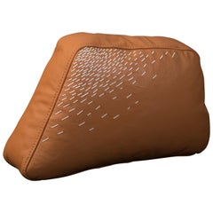 Pita Cushion Medium, Orange Leather
