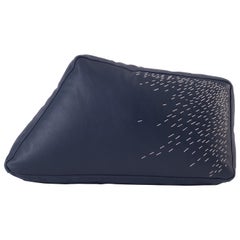 Pita Cushion Small, Navy Blue Leather