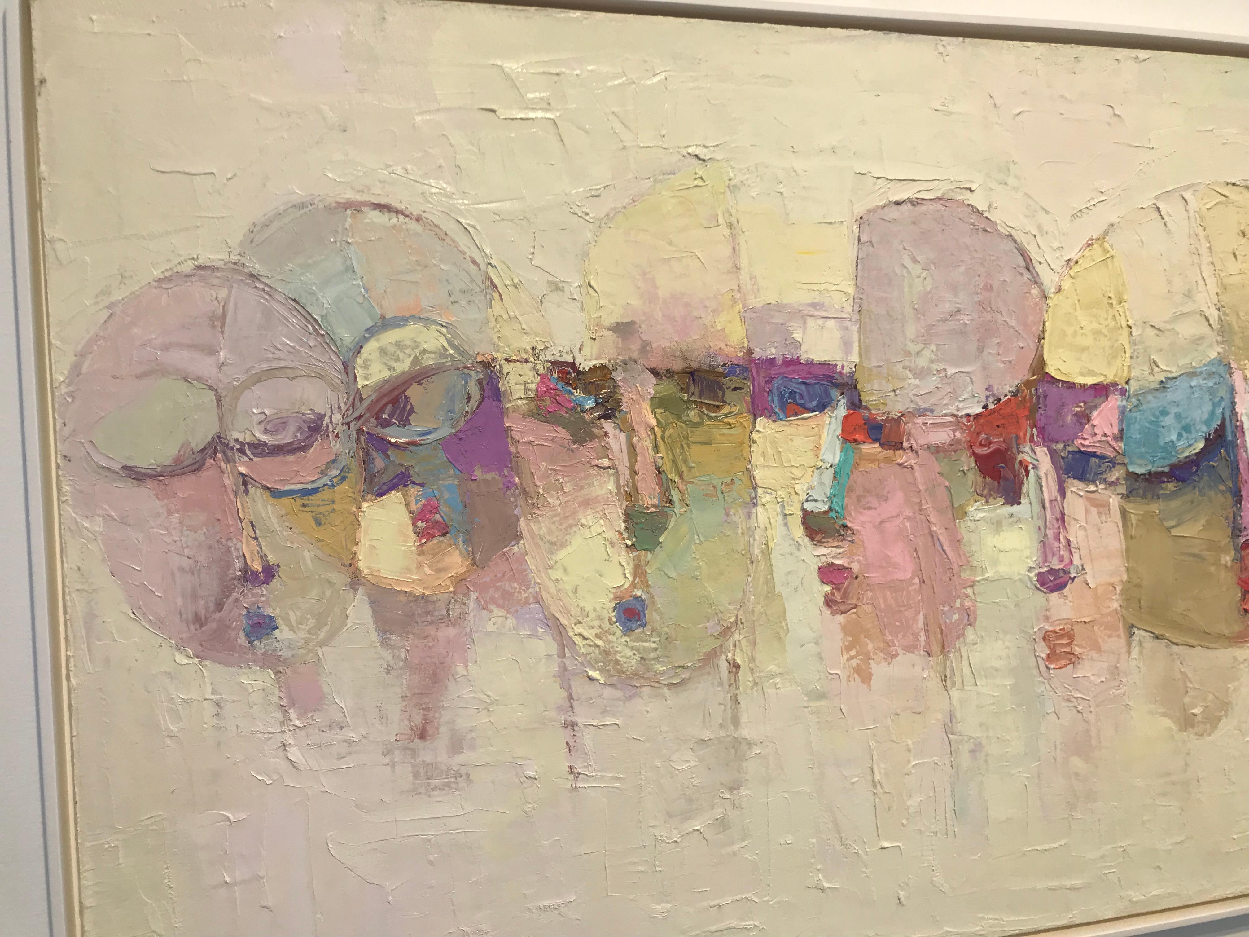 Têtes ensemble II - Abstrait Painting par Pita Ohiwerei
