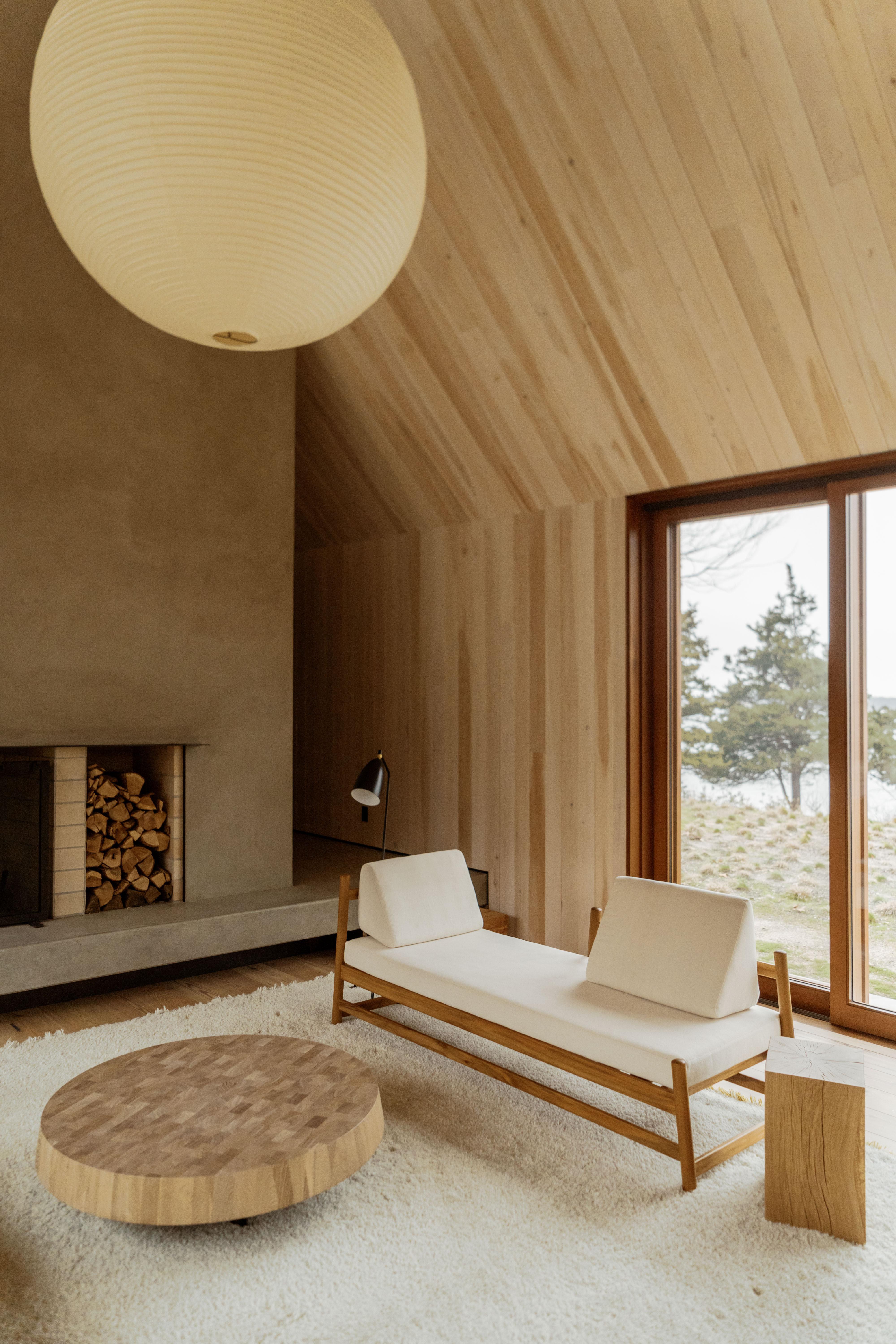 Tumbona de exterior Pita, madera de teca y Sunbrella en venta 3