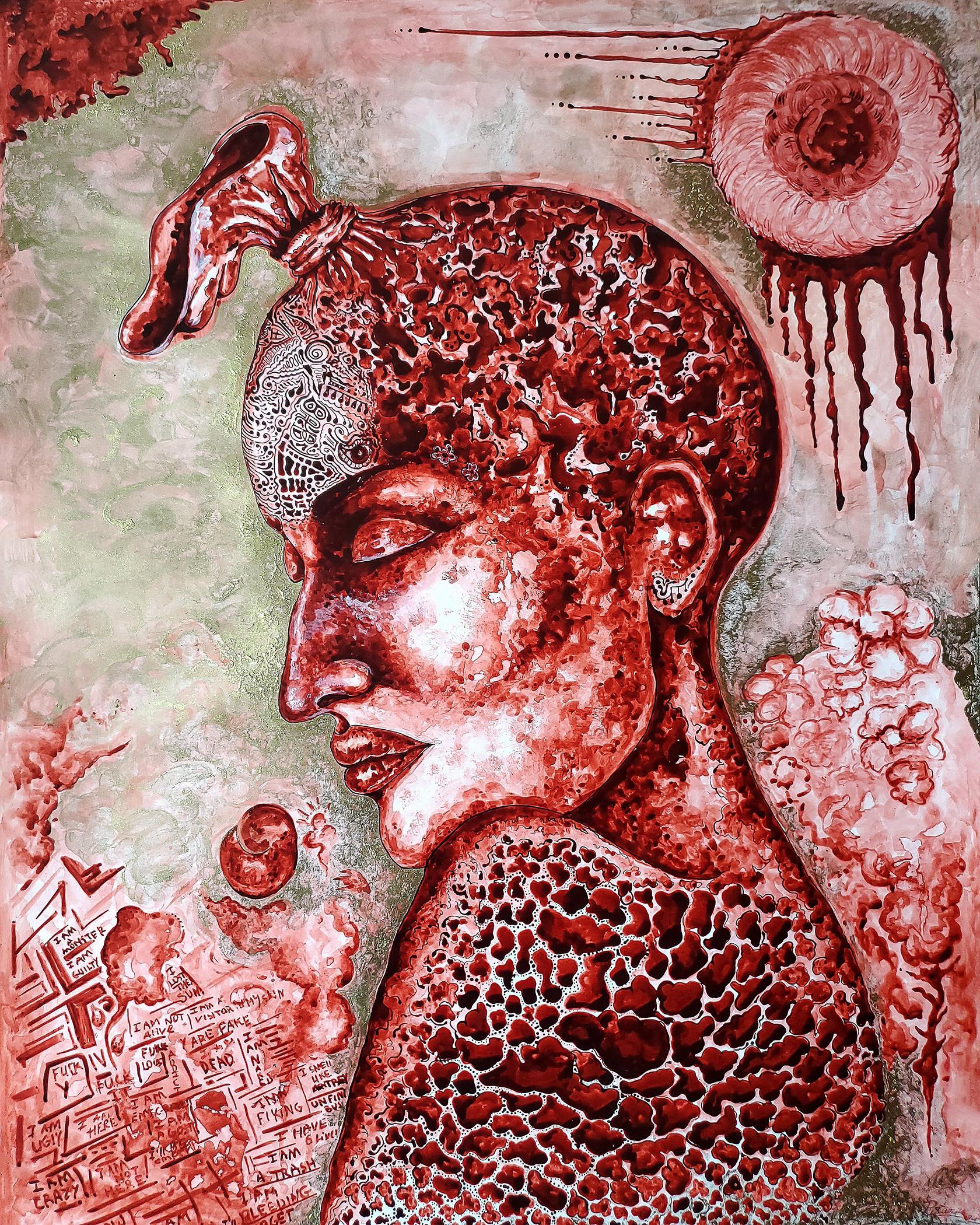 Figurative Painting de Pitanius - "Sol de cerámica" 2022