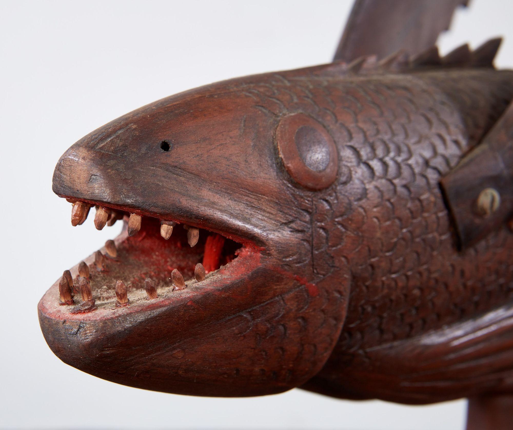 Hand-Carved Pitcairn Flying Fish For Sale