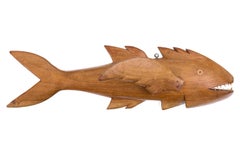 Pitcairn Island "Mutiny on the Bounty" Hand Carved Wall-Mounted Flying Fish