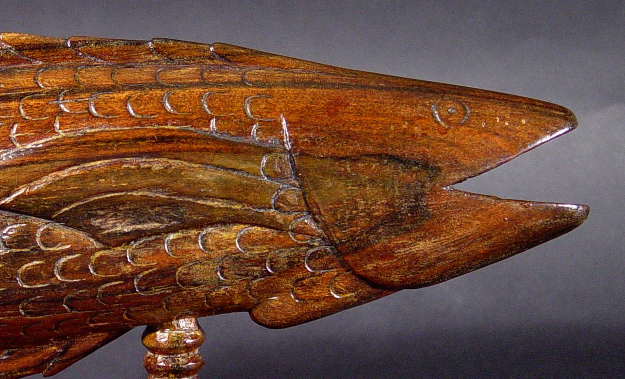 Folk Art Pitcairn Island Wood Carvings of Fish