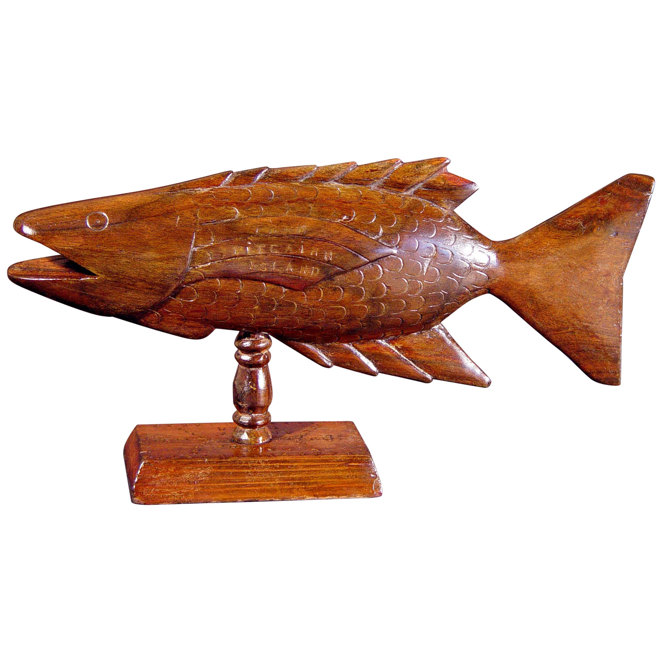 Pitcairn Island Wood Carvings of Fish