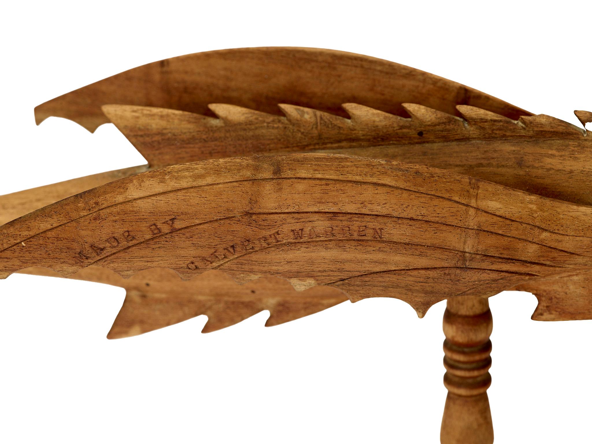 Pitcairn Islands carved wooden flying fish For Sale 1