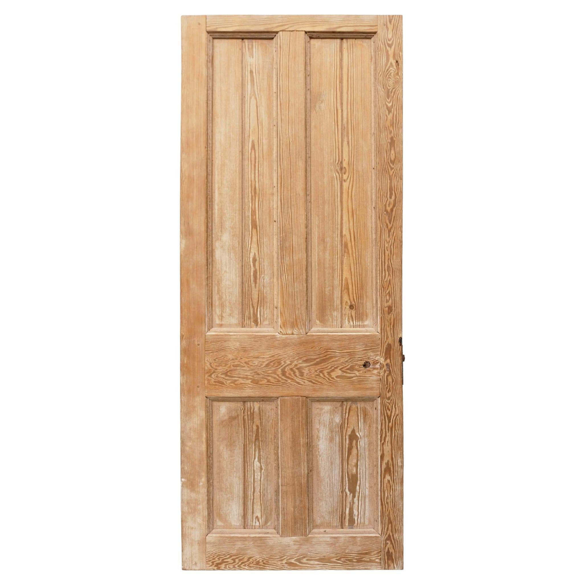 Pitch Pine 4-Panel Victorian Internal Door For Sale
