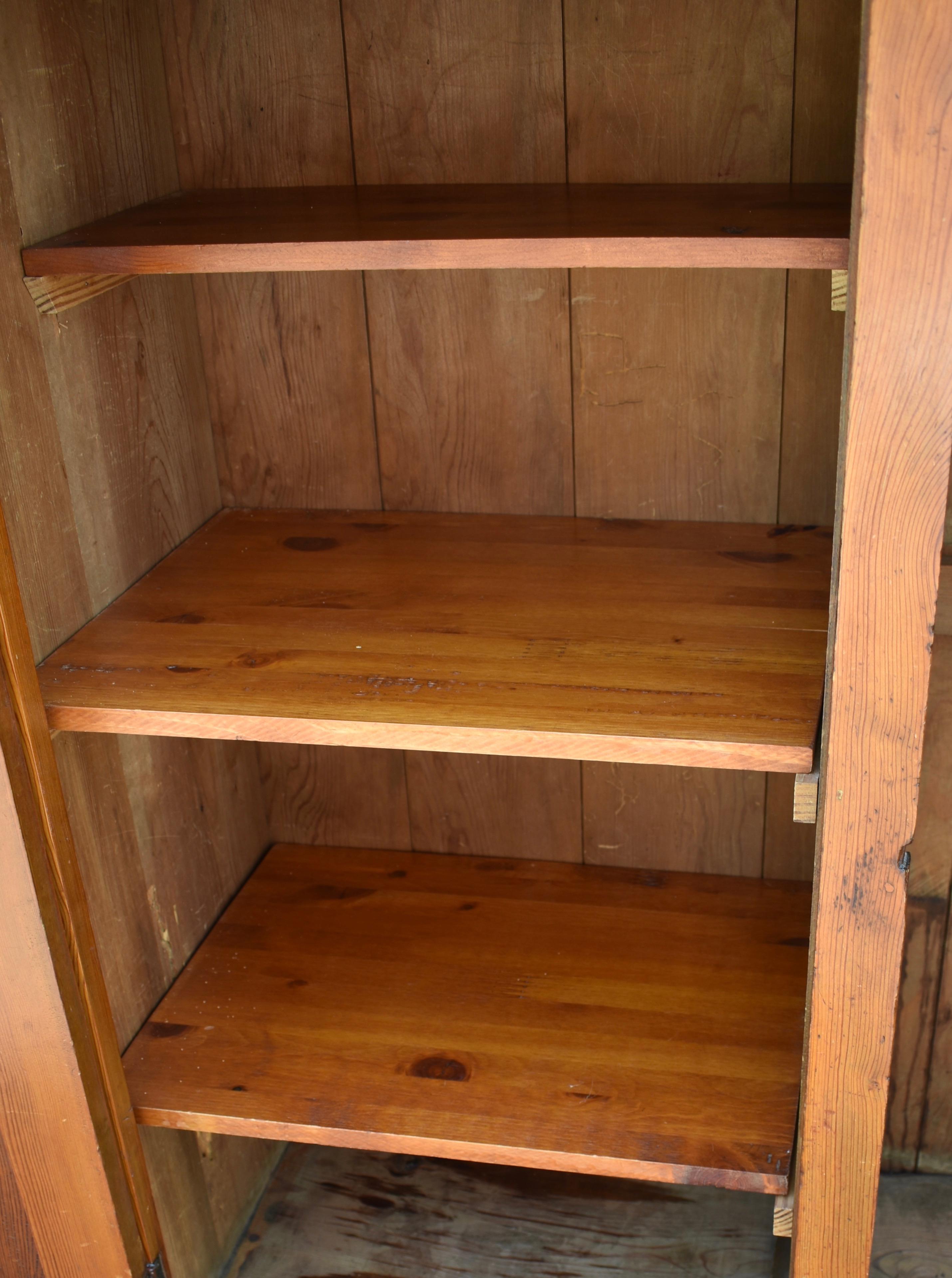 Pitch Pine Two Door Linen Cupboard For Sale 2