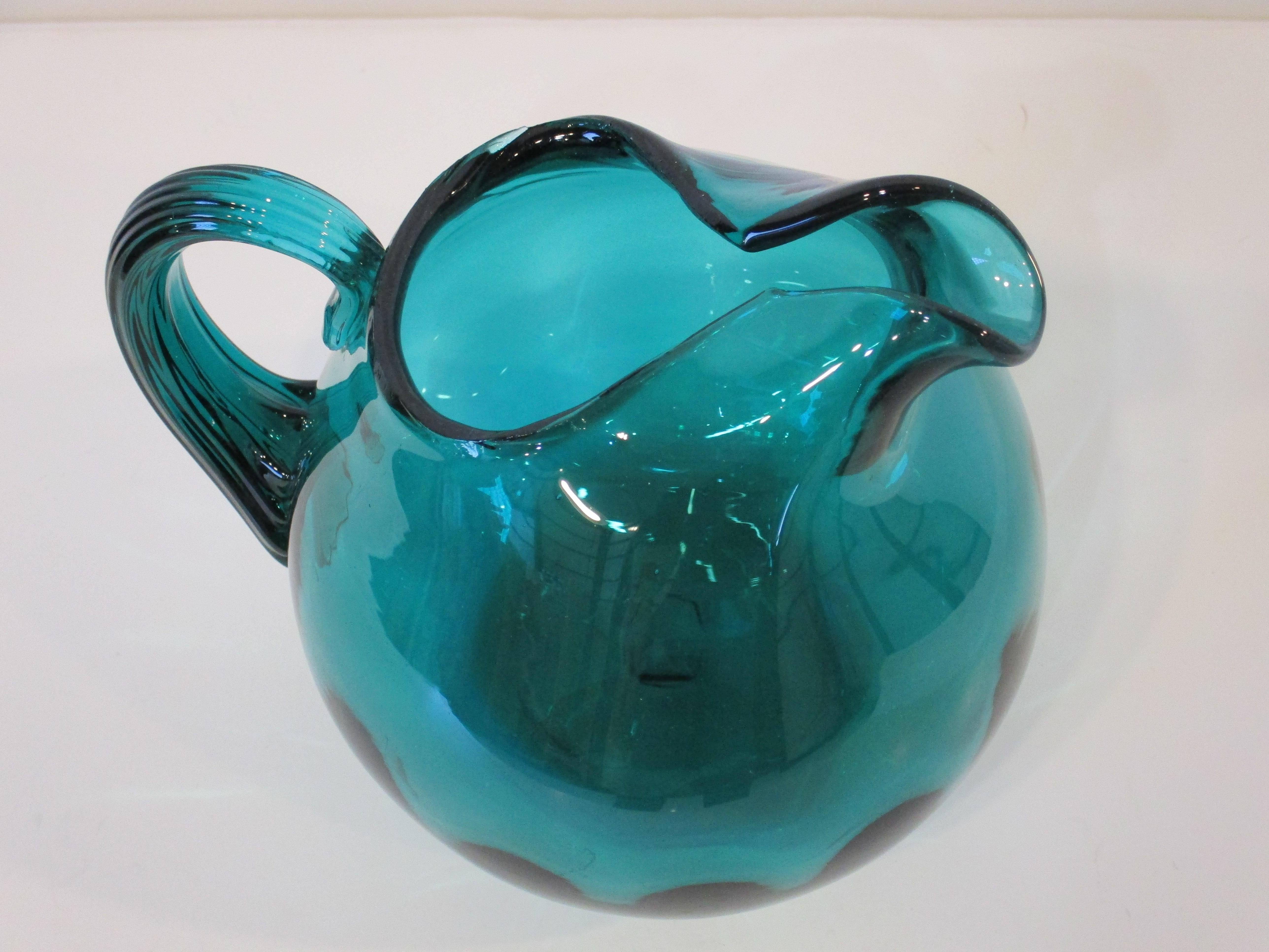 Pitcher and Mug Set by Wayne Husted for Blenko Glass  For Sale 2