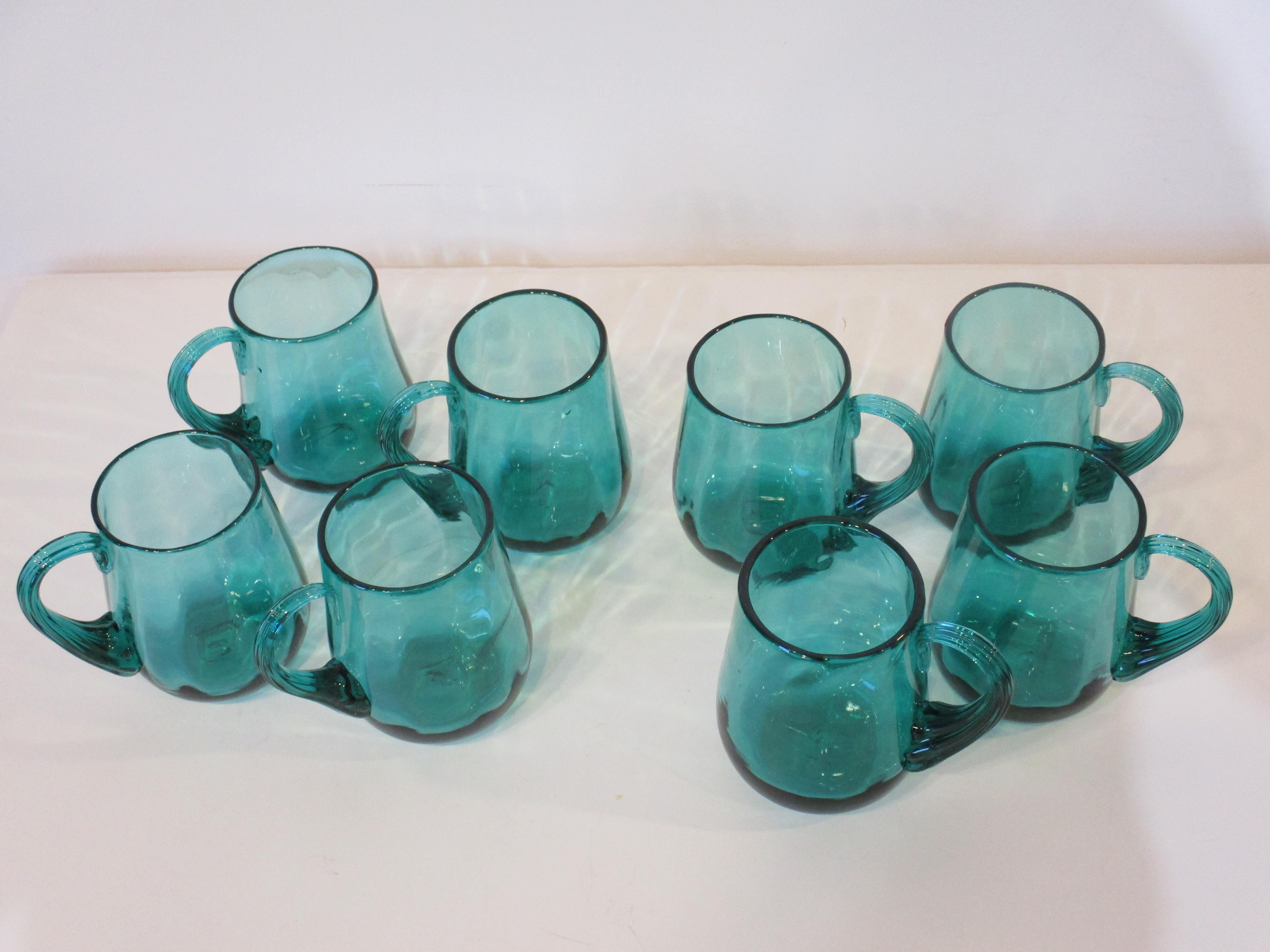 20th Century Pitcher and Mug Set by Wayne Husted for Blenko Glass  For Sale