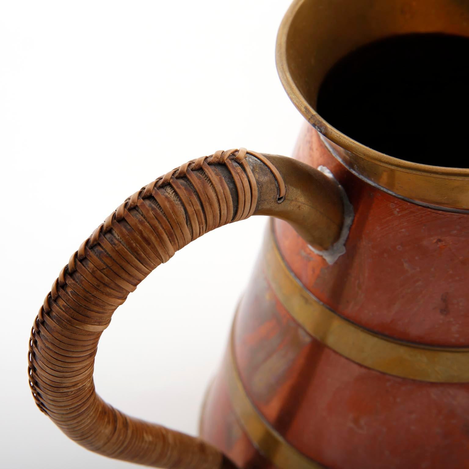 Mid-20th Century Pitcher Brass Copper Cane, 1960