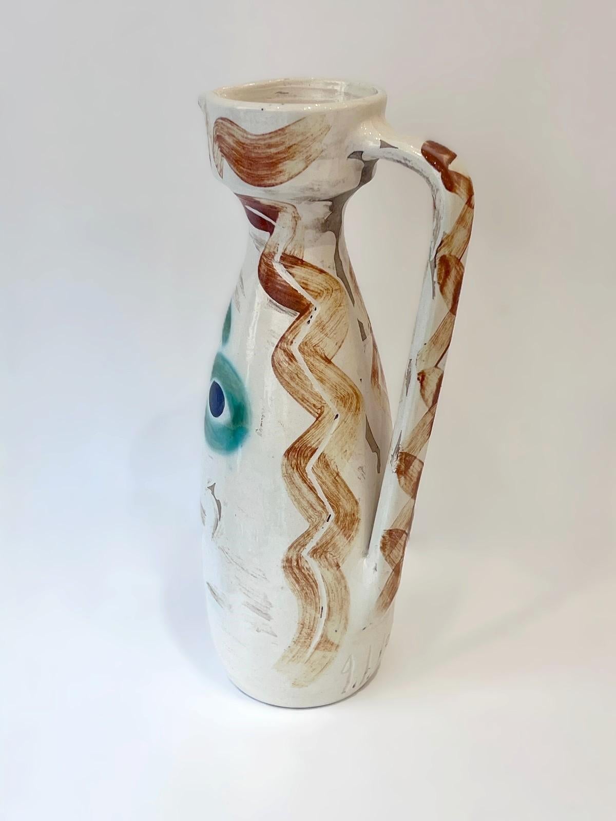 Pitcher-Gesicht (Emailliert) im Angebot