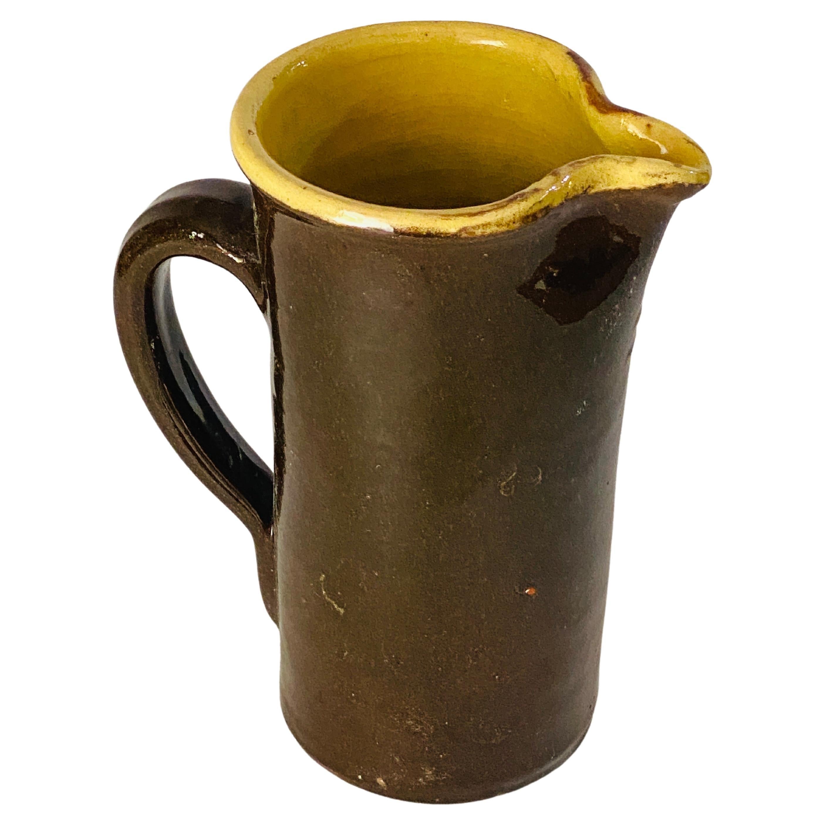 Pitcher in Ceramic from Vallauris, Brown Color, France, 1960