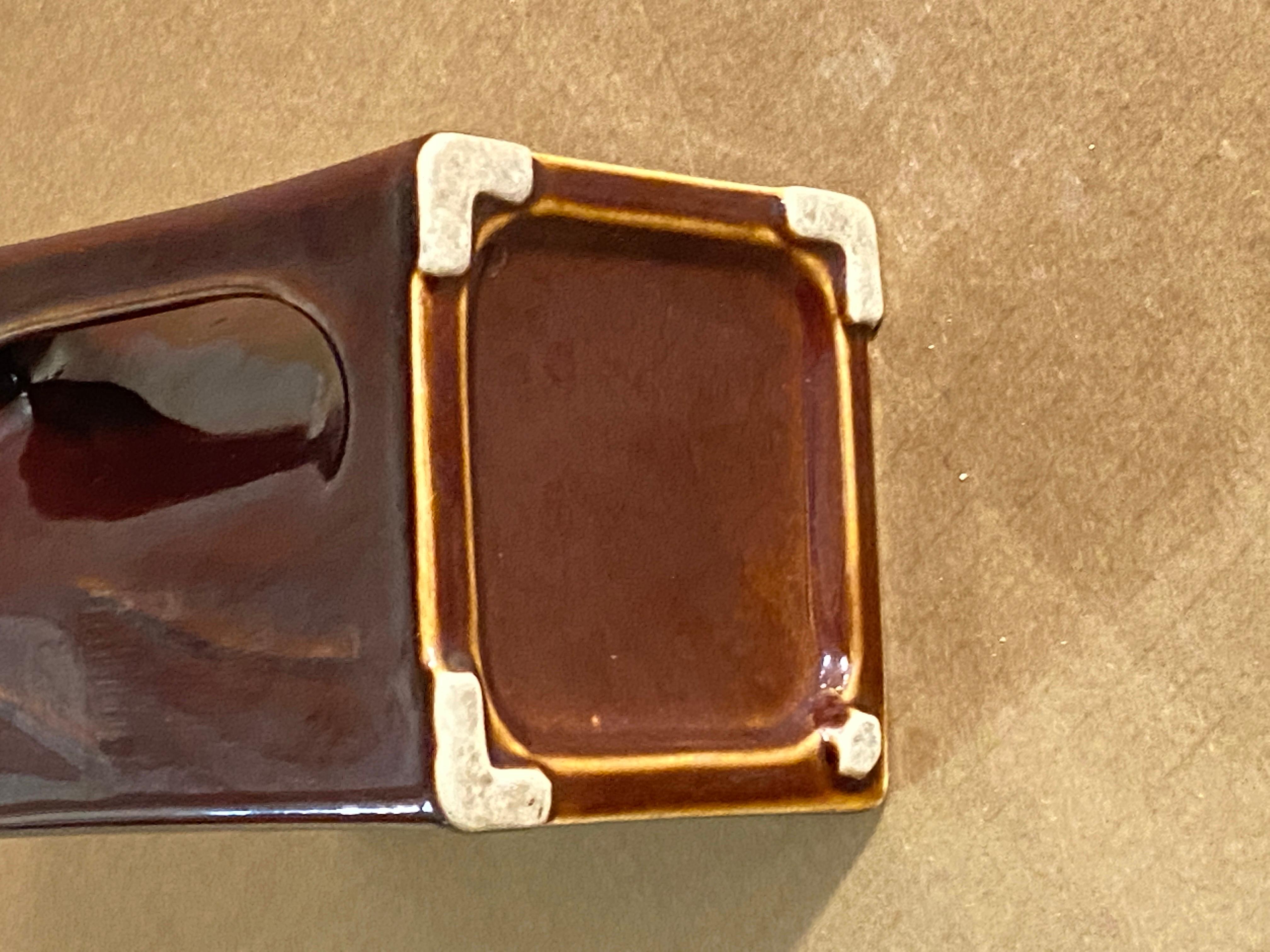 Mid-20th Century Pitcher in Ceramic from Vallauris, Brown Color, Original Shape, Francec 1970 For Sale