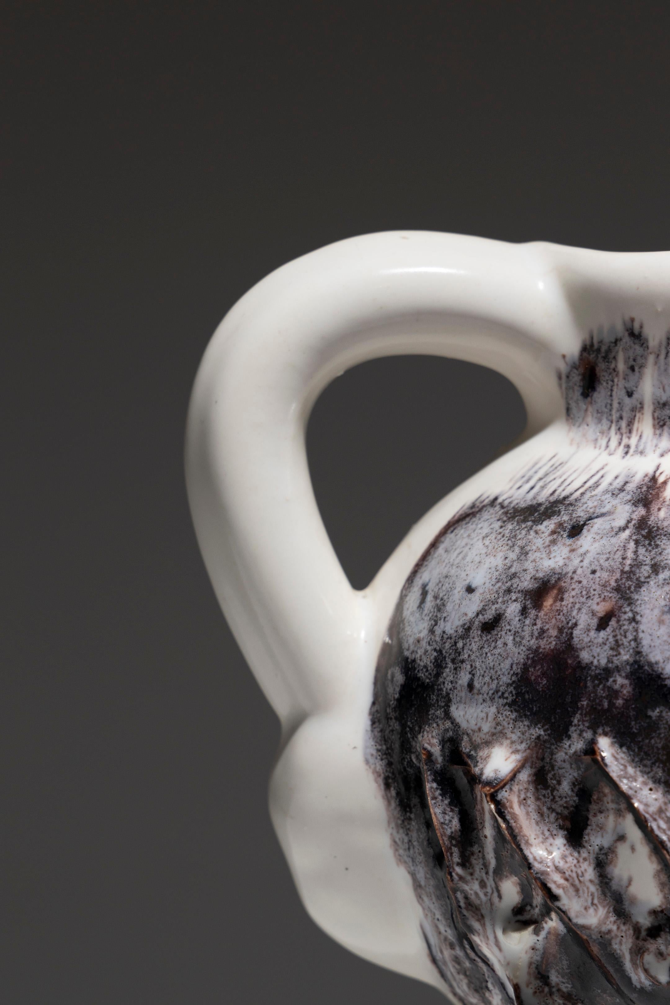 Pitcher in Faience, Vallauris, 1990s 5