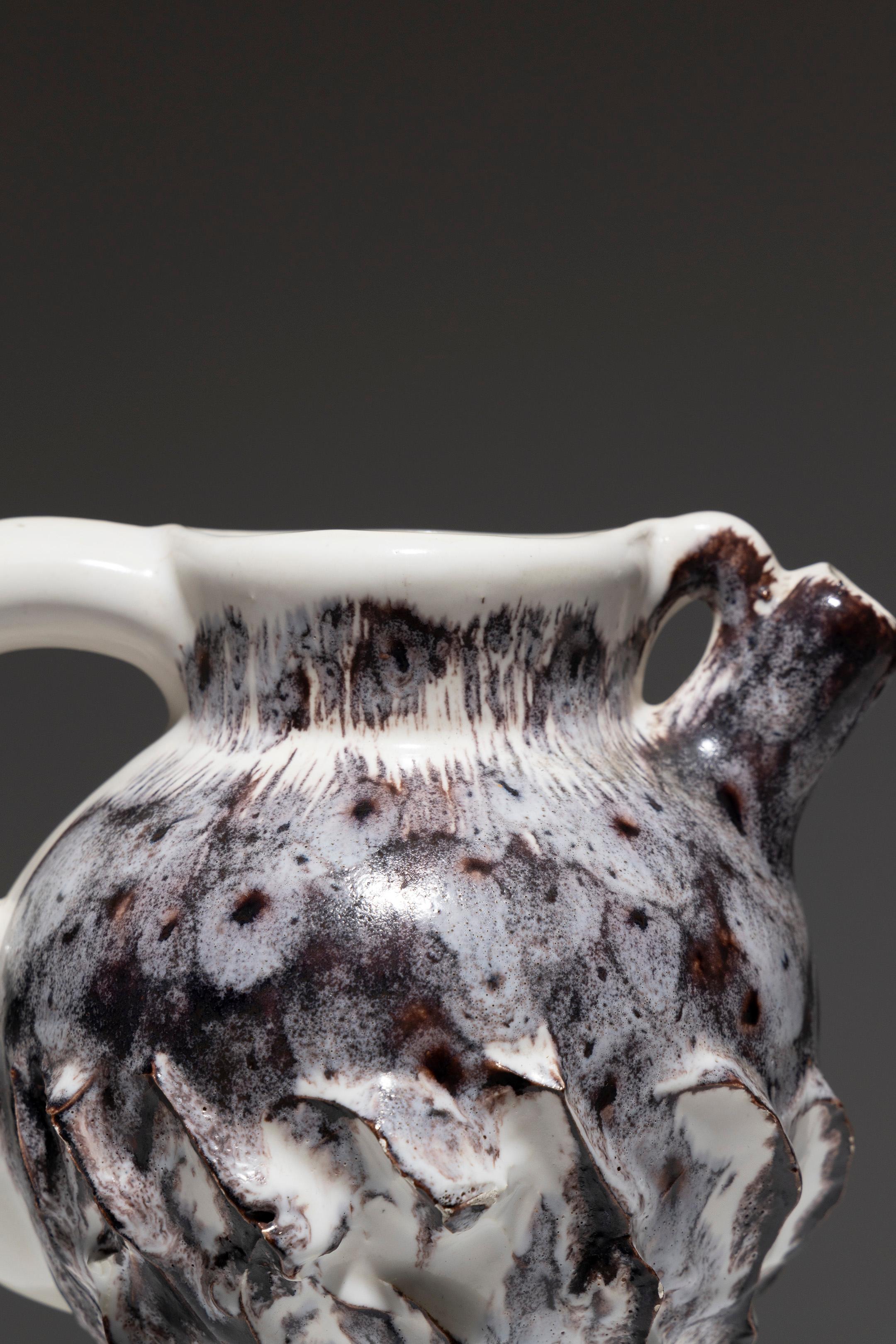 Pitcher in Faience, Vallauris, 1990s 7