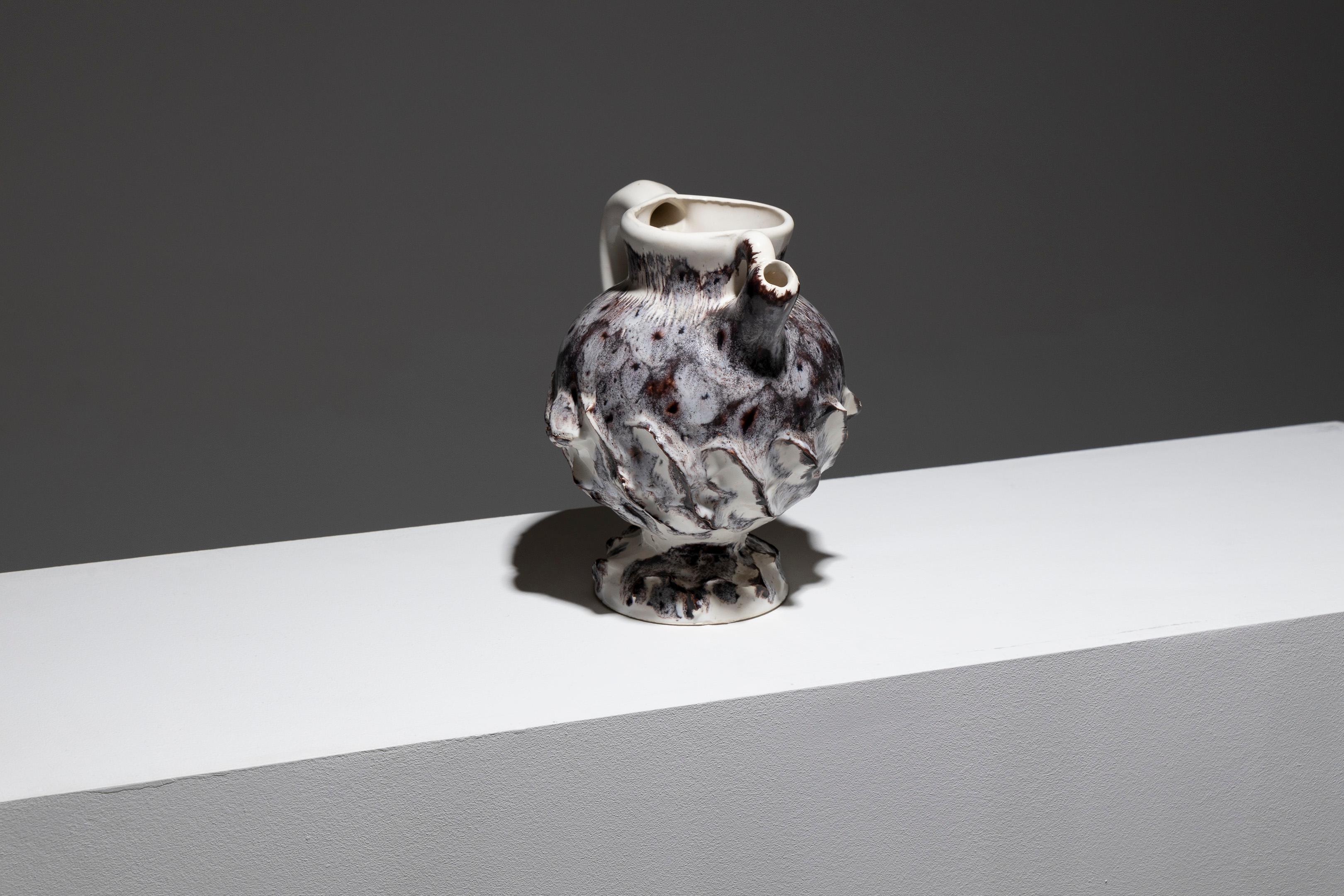 20th Century Pitcher in Faience, Vallauris, 1990s