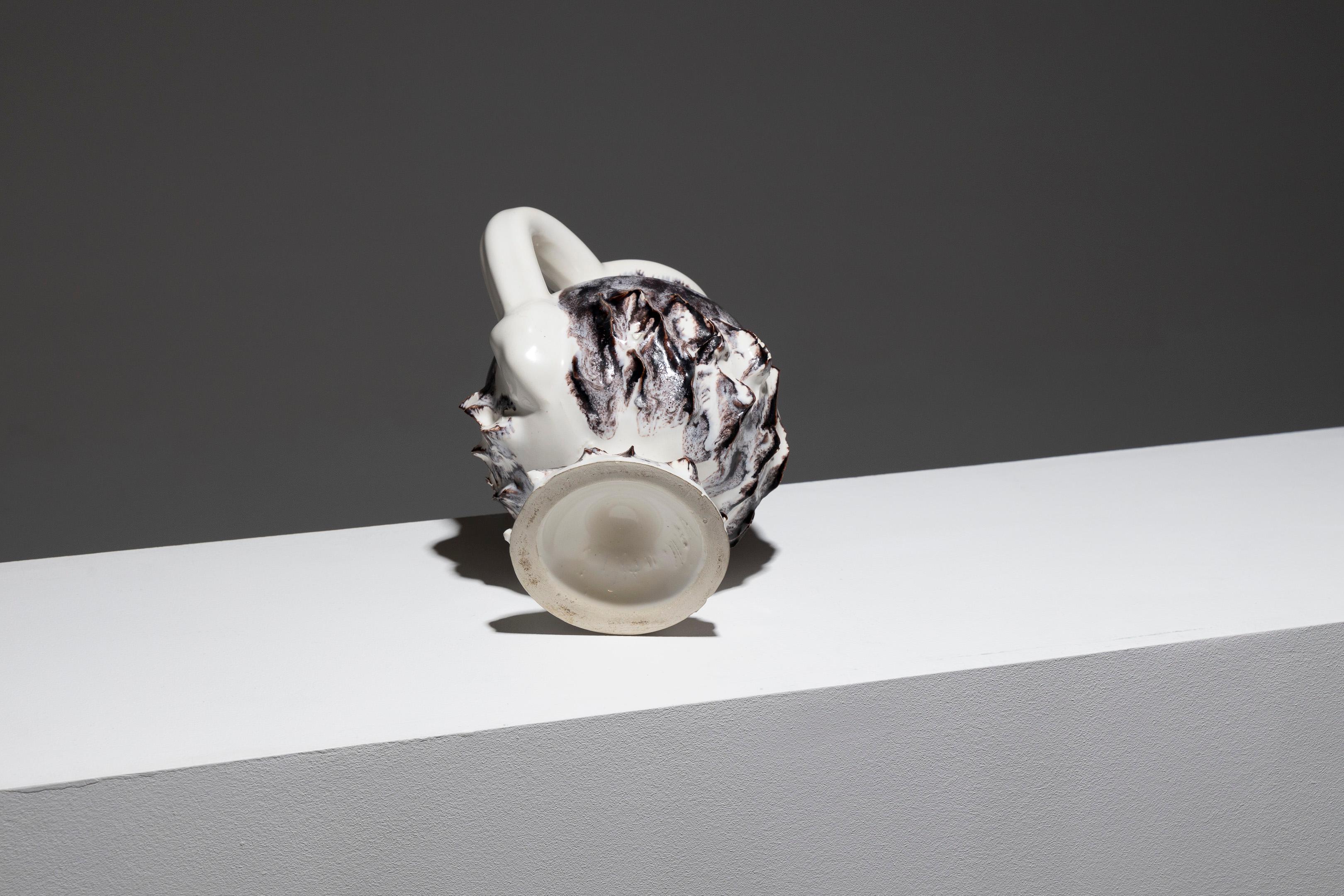 Pitcher in Faience, Vallauris, 1990s 2