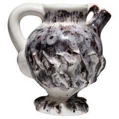 Pitcher in Faience, Vallauris, 1990s