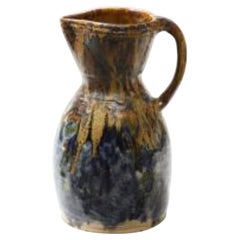 Pitcher in Glazed Ceramic by Jean Talbot, La Borne, France, circa 1940