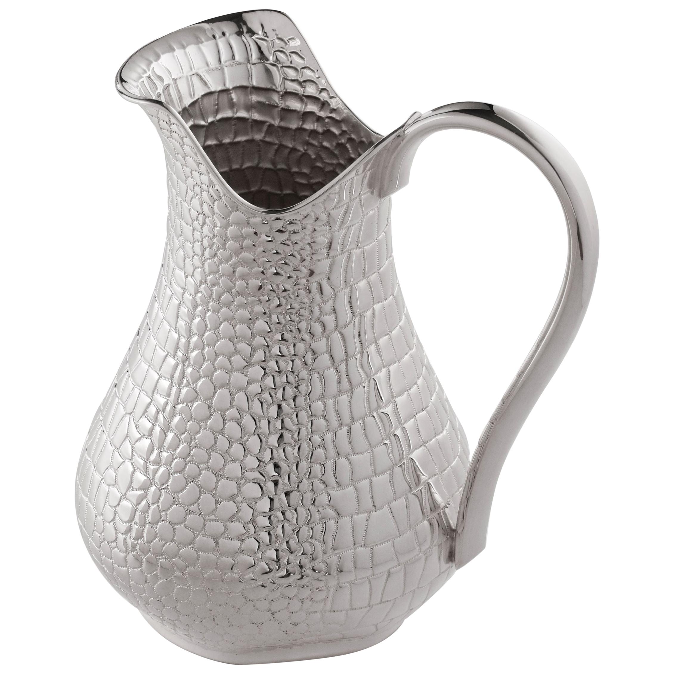 Pitcher, Solid pure silver, Alligator, 2019, Italy For Sale